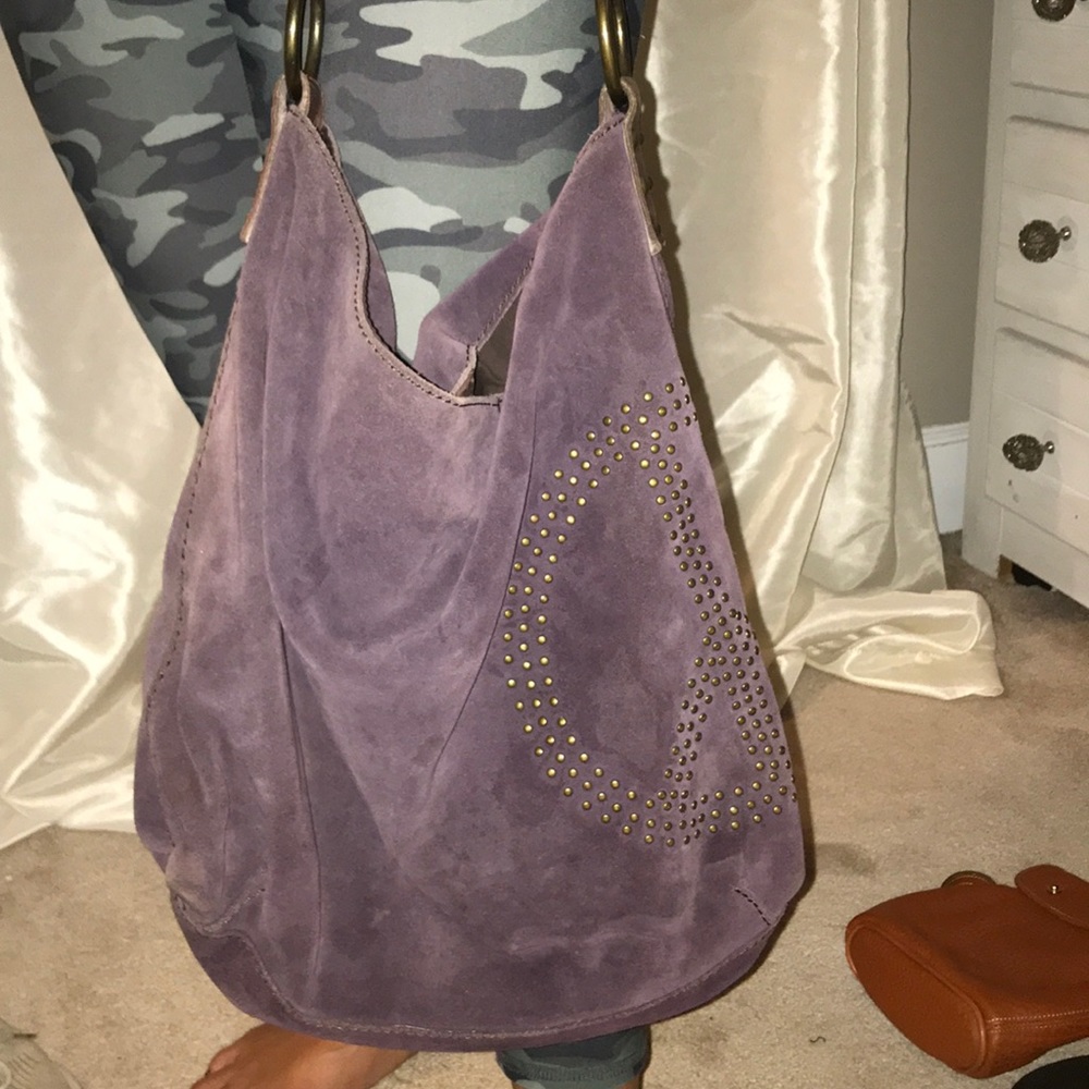 Suede lucky brand tote